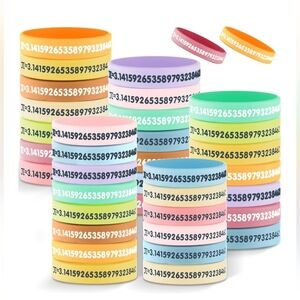 36 Pcs Math Gifts Teacher Bracelet Pi‎ Day Wristbands 3.14 Fun